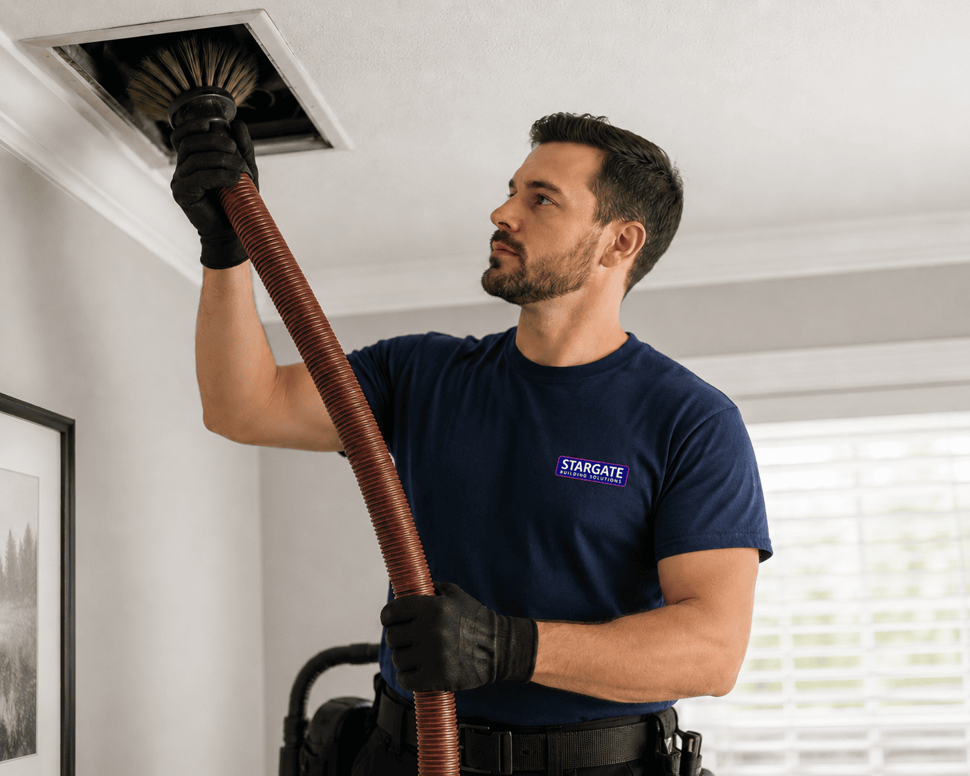 Stargate technician servicing A/C unit